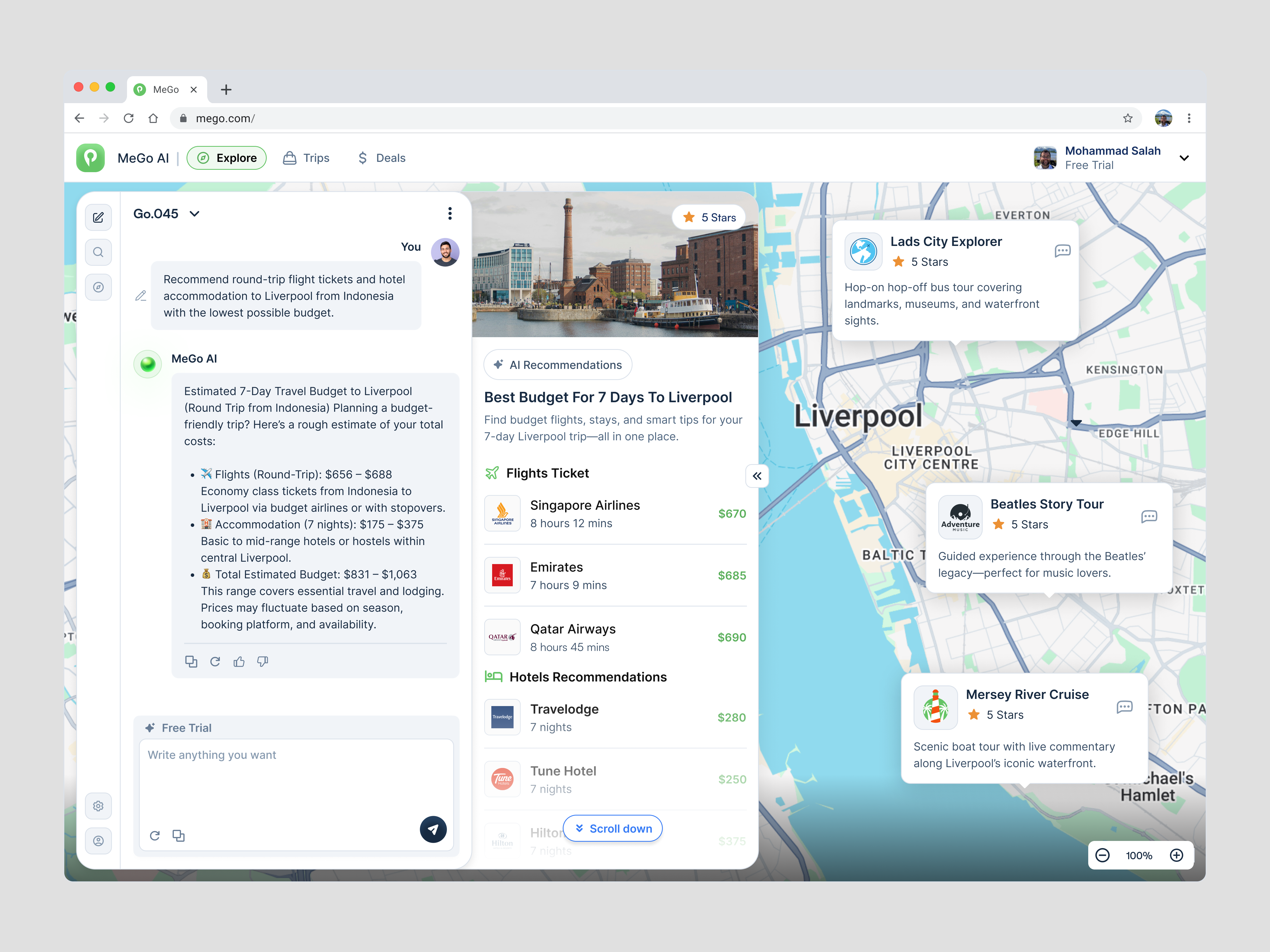 AI Travel Plan - Budget Optimization Recommendation Page ai ai assistant ai planner ai travel budget budget tracking cost dashboard location map spend analysis travel budget travel hacks travel planner travel tech trip finance uidesign uxdesign website