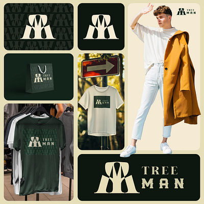 Tree man Clothing brand logo a tree logo am logo clothing brand clothing brand logo clothing logo clothing logo design dress logo eco friendly fashion design fashion logo fashion logo design nature logo street wear street wear logo tree logo tree man tree man logo