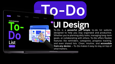 To-Do | UI Web Design graphic design ui