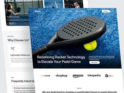 Altura - Padel Shop Store landing page padel padel shop raket padel rent rental padel service shop store web webdesign