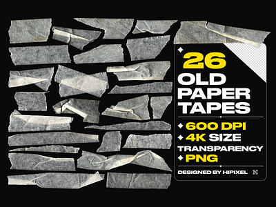 26 Old Paper Tapes alpha glue grunge grunge paper masking tape mockup old overlay paper paper tape png retro tape texture torn transparent transparent tape vintage washi