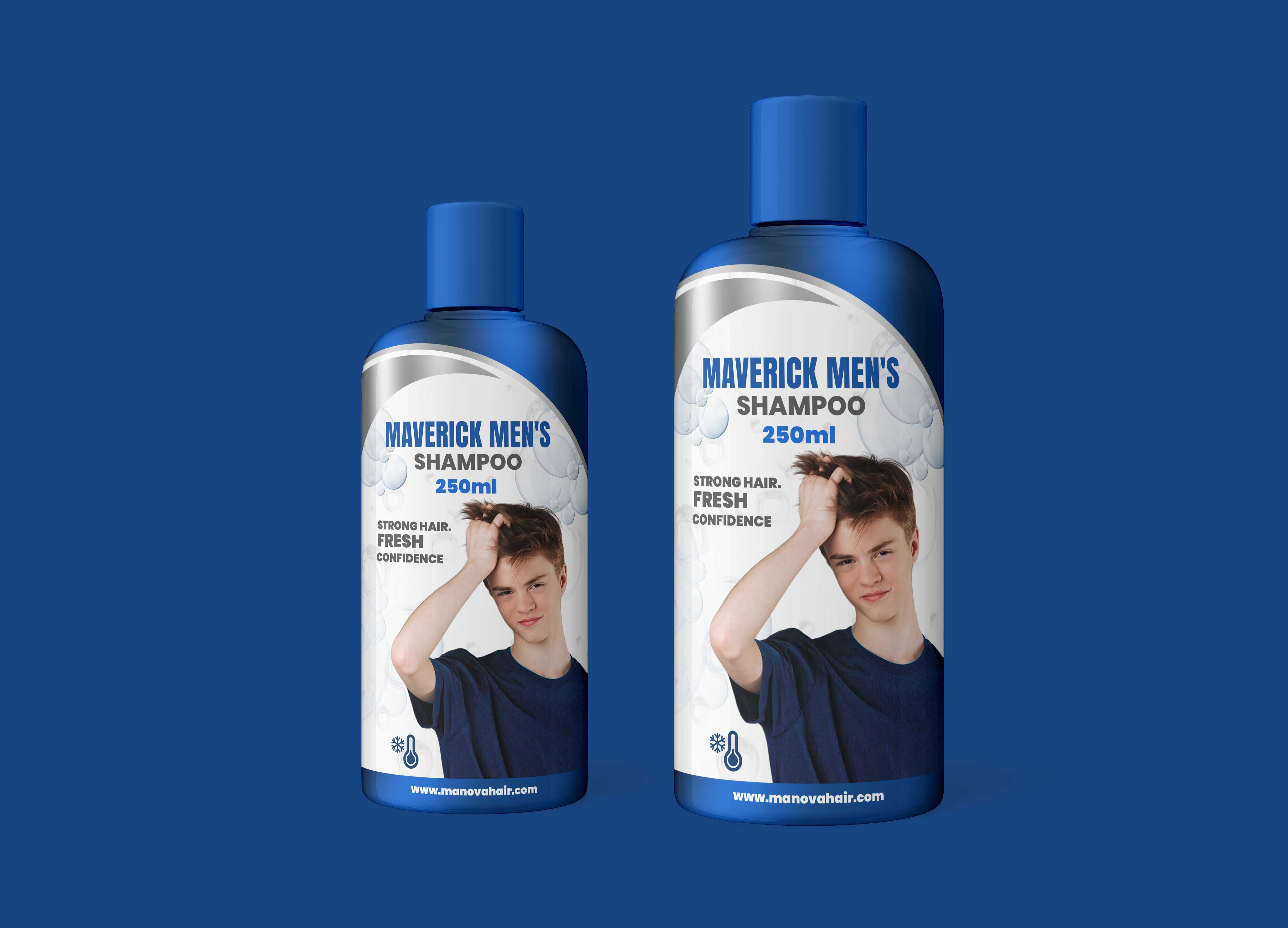 Men’s Shampoo Label Design| Bold & Minimal Packaging for Product label mockup