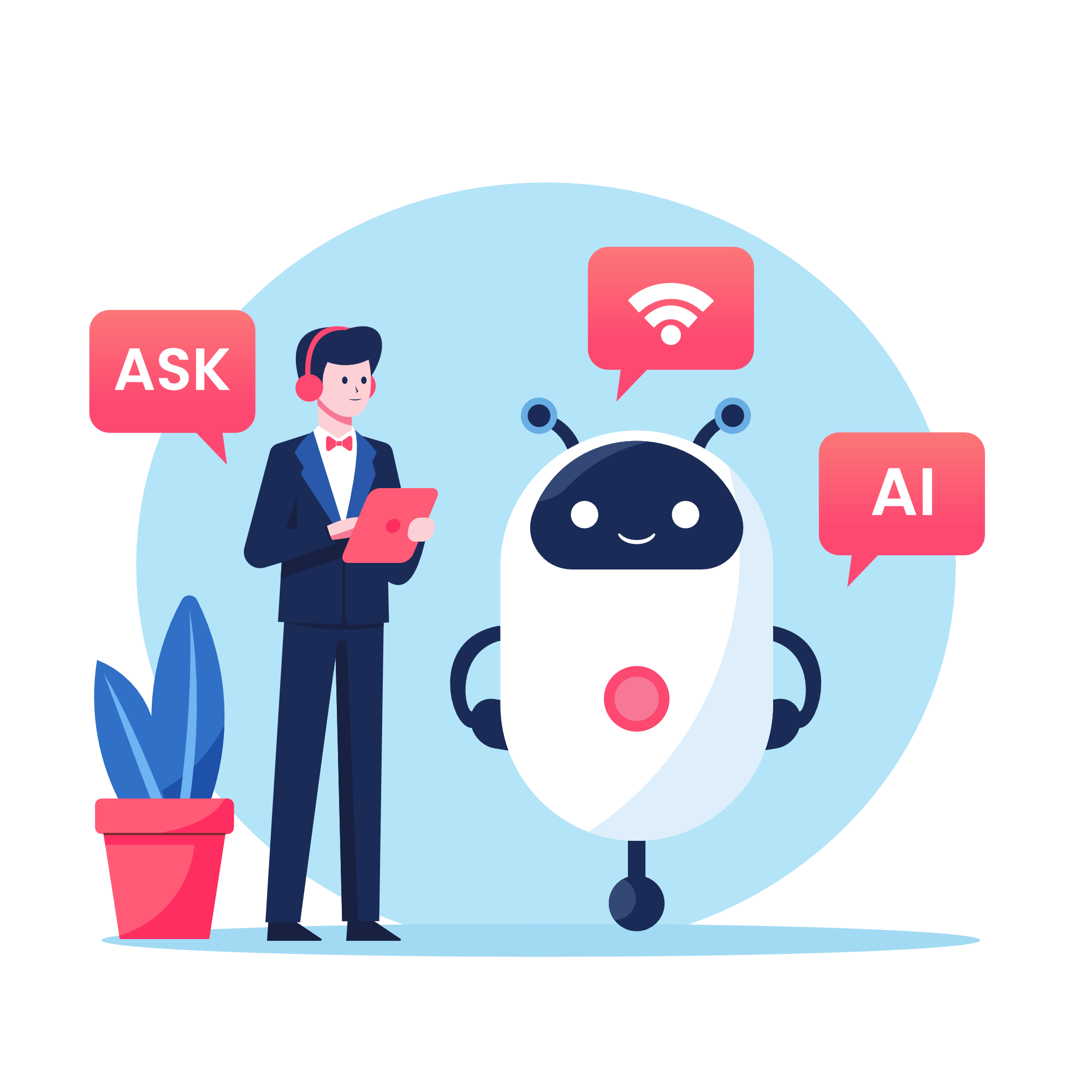 Chat bot AI Assistant ai assistant bot chat illustration