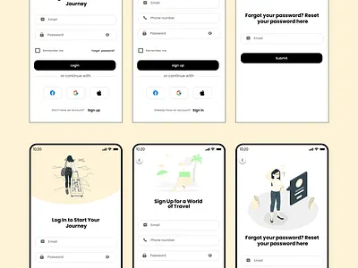 Login screen app design create account designer fintech login