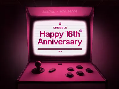 🎮 Happy 16th Anniversary, Dribbble! 16 years celebrating community creativecelebration design design studio designcommunity digital art digital illustration dribbble dribbble 16 dribbble 16th dribbble anniversary dribbblechallenge graphic design illustration sweet16 sweet16playoff