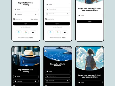 forgot your password app design create account dark mode fintech graphic design light mode login ui