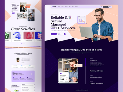 IT Service Website Design it it service it solution it website landing page modern design tech tech design technology ui design ux website design