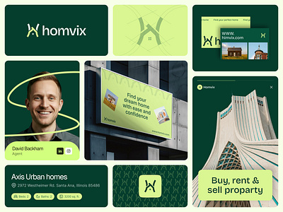 Homvix - Real estate logo & branding app icon brand identity branding creative logo h logo home logo letter mark logo design modern logo monogram real estate logo
