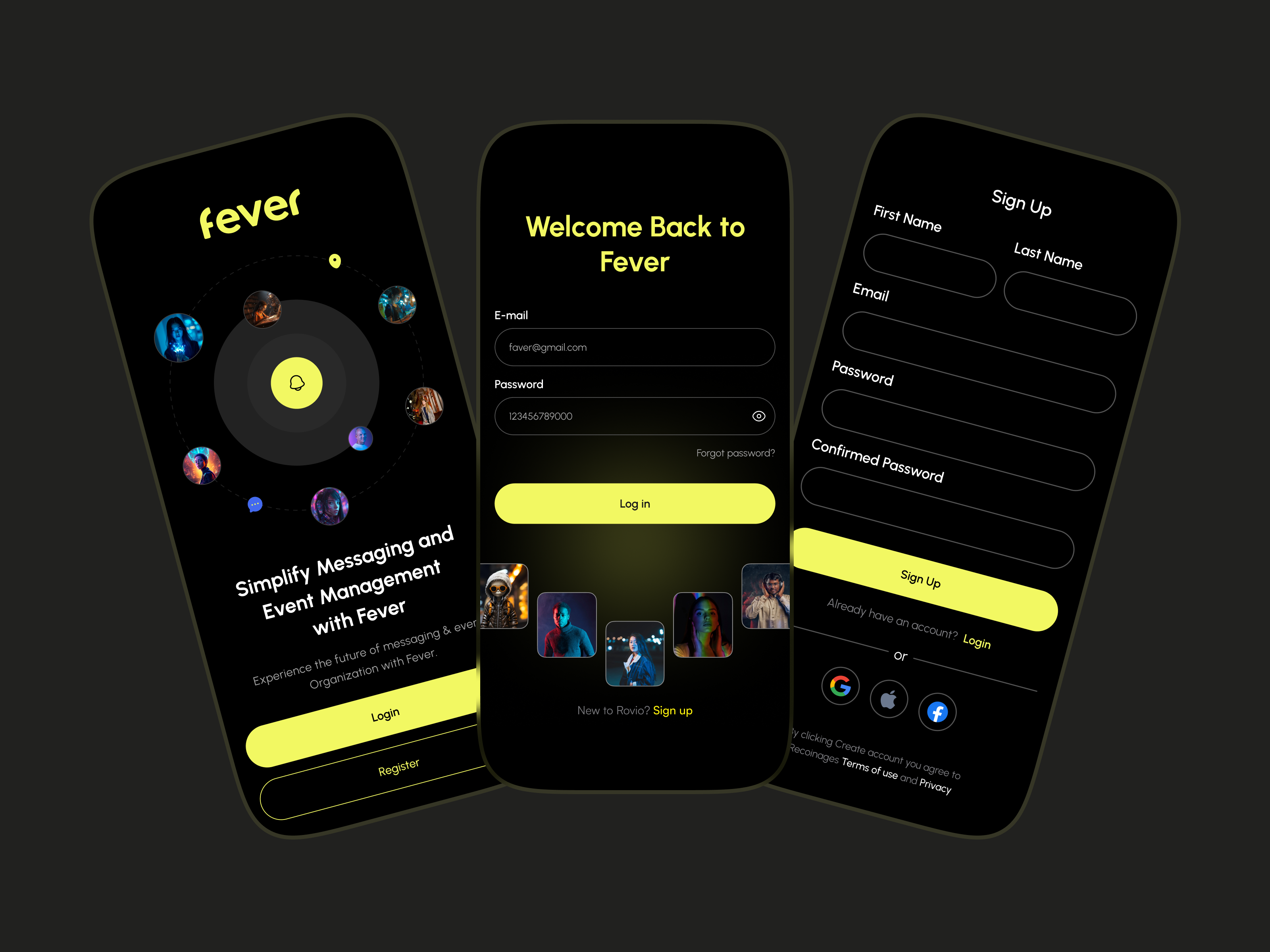 Example of Event Management App Design