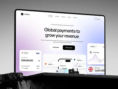 Finance Website Design bank website banking landing page banking website design crypto website design finance finance landing page finance website fintech oripio saas saas landing page saas website ui ux web design website