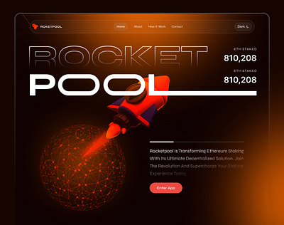 ROKETPOOL - Decentralized Exchange (DEX) Website Design crypto landing page cryptocurrency exchange dapp dashboard decentralized exchange defi defi landing page dex exchange finance landing page pool protocol staking trading web design web3