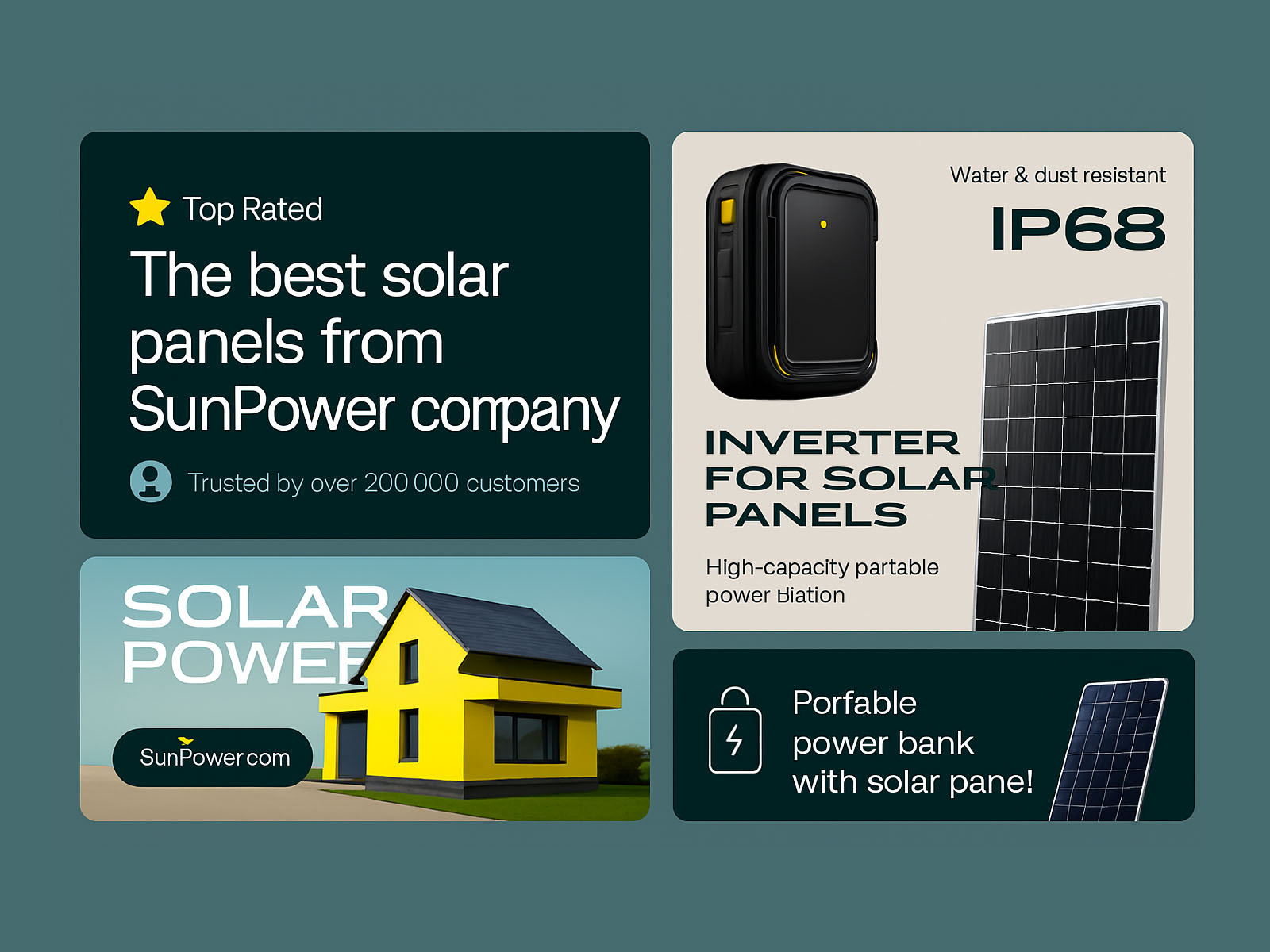Modern Solar Power Brand Visuals animation branding graphic design logo motion graphics tech design ui
