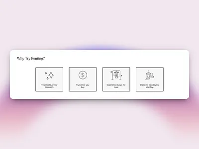 Fashion E-Commerce Website Design — Why Clothing Rental Cards branding card design ecommercedesign graphic design illustration logo ui ux uxdesign vector