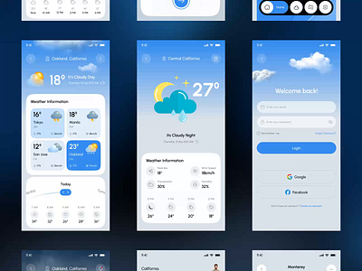 Weather App Redesign Concept app animation app ui daily ui daily weather login app software track weather ui animaiton uiux weather weather rain
