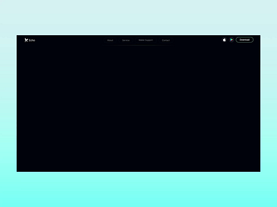 Echo Service Landing Page 3D Design 3d animation crypto design finance product design ui ux web design web3