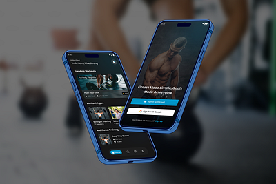 Fitness App appdesign designinspiration dribbble fitnessapp fitnessui mobiledesign uiux workoutapp