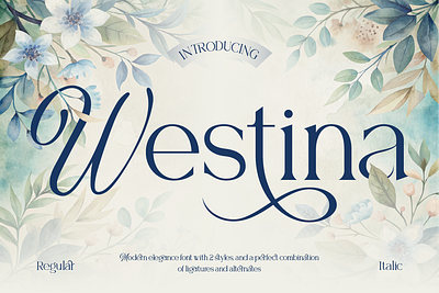 Westina branding classic cover book custom font editorial design elegant fashion font font font design font style free font high end design logotype luxury luxury branding modern typeface typography wedding font wedding invitation