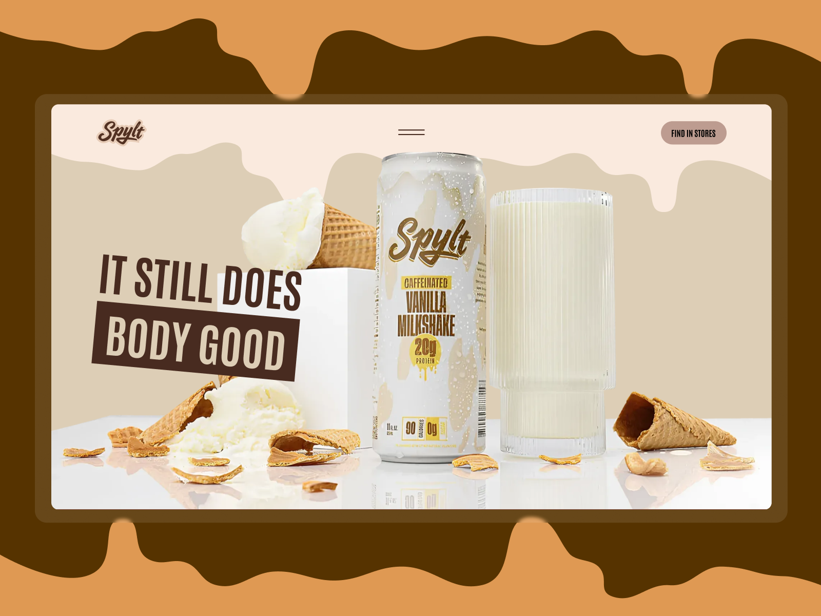 Website Landing Page UI for Milkshake Brand b2b beverages billboard e commerce ecommerce ecommerce website design food and beverage food delivery landing page milkshake website minimal modern website restaurant landing page saas deisgn ui design ux design visual design web design web interfaces website design