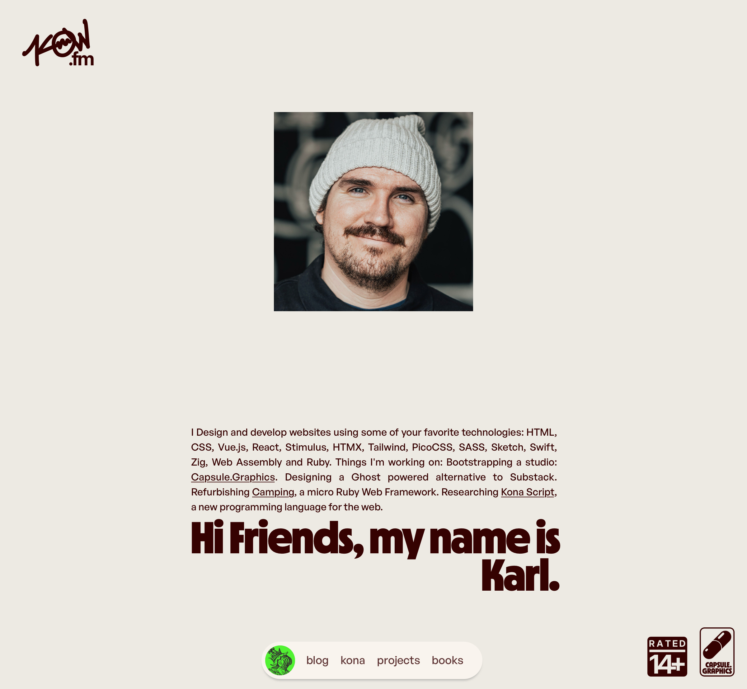 kowfm26 branding design ghost theme logo redesign