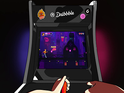 Dribbble's Sweet 16th Anniversary 3d 3d animation animation arcade motion graphics retro