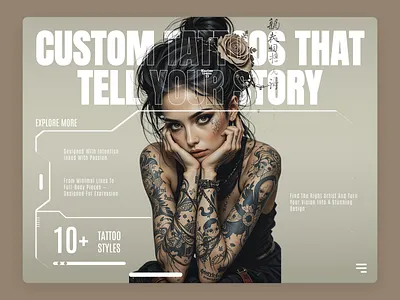 Tattoo Studio Hero UI art artist bold creative devdock hero hero ui landing page landingapges tatoo design tattoo typography ui ux web design web design inspiration website wordpress