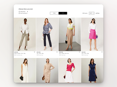 Fashion E-Commerce Website Design — Products Listing animation branding card clothes dailyui design ecommercedesign filter graphic design illustration listing logo management radio research stock ui ux uxdesign vector