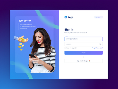 Modern Fintech Login UI – Clean & Secure Design 3dillustration branding creatives dailyui dailyuichallenge dribbbleui figmadesign financeapp fintechdesign ichallenge khambra loginui minimaldesign modernlogin signinpage splitlayout ui uidesign uxinspiration webinterface
