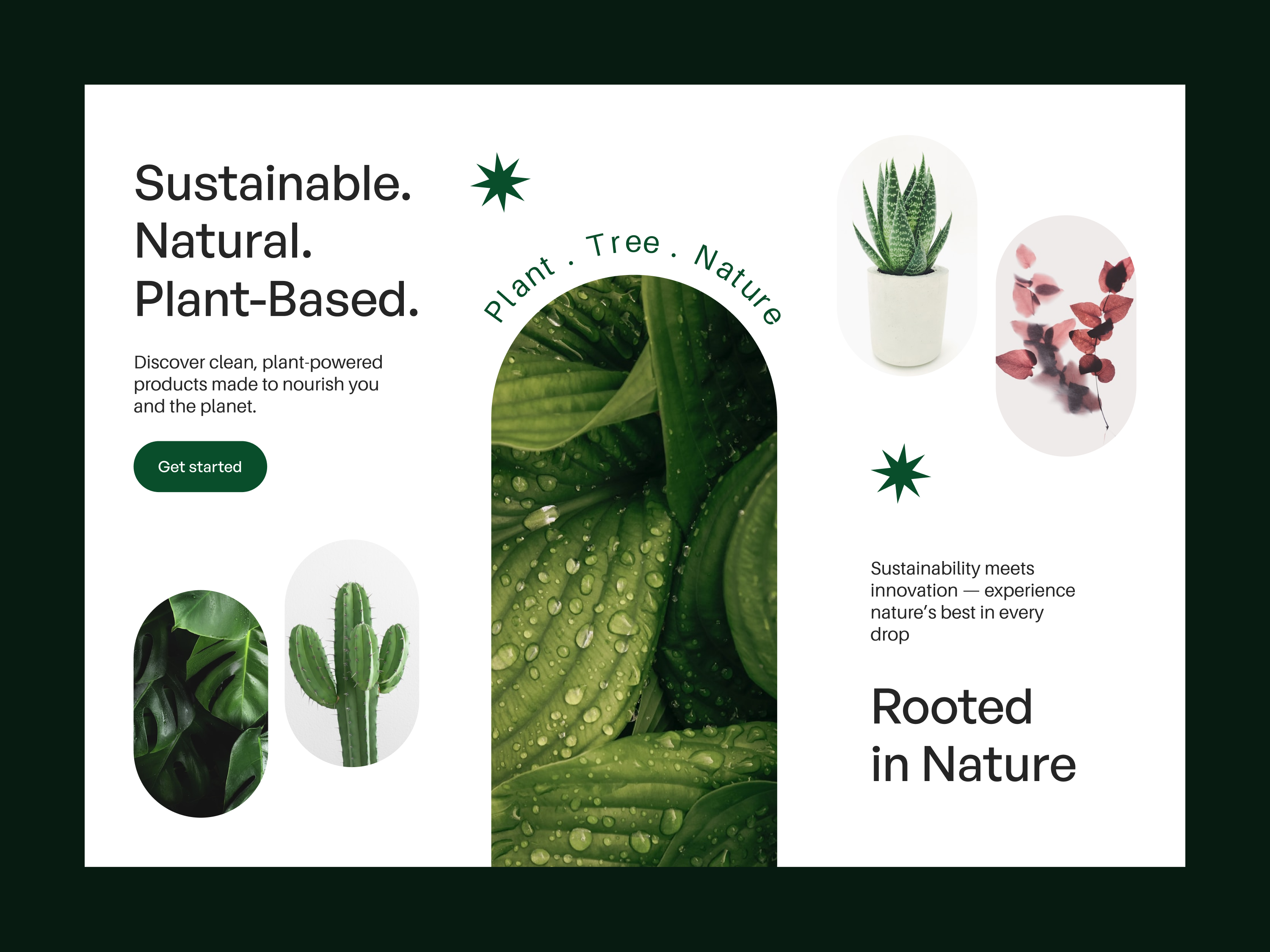 Naturely – Minimal & Clean Plant Store Landing Page figma figmadesign nature ui design web design