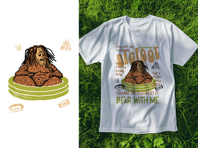 Lyric Tee Series - Bear With Me design graphic design illustration lyrics song streetwear tshirt