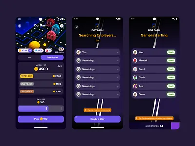 Free-for-All Mode app design game design ui uiux ux
