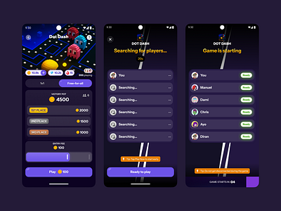 Free-for-All Mode app design game design ui uiux ux