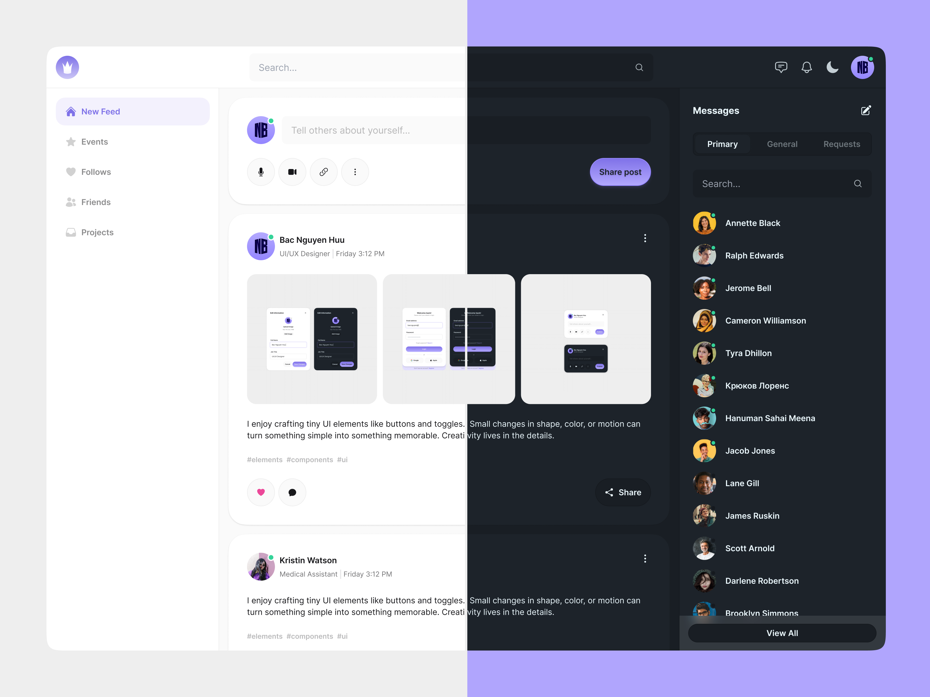 Social Media Web App for Designer 😎 design figma social social platform social web app ui web app