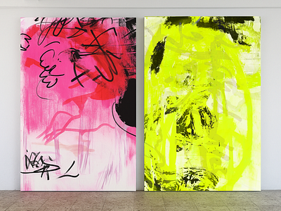 Rage Study No. 1 / No. 2 abstract art