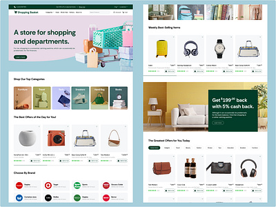 E-Commerce Website Design - Multi Product aidesign arshopping ecommerce homegoods landingpage marketplace metaverse minimal nftmarketplace personalization productdesign sustainability trending ui uidesign uxdesign web3 webdesign website