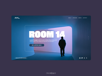 Podcast Hero Section design graphic design minimalism podcast ui ux uxui web web design