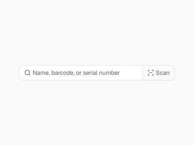 Search or scan barcode ecommerce field input inventory scan search