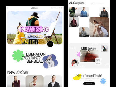 LEE Fashion – E-Commerce Website Design clothing clothing store design ecom ecommerce website fashion website landingpage landingpage design minimal online shop redesign ui uiux design web design website