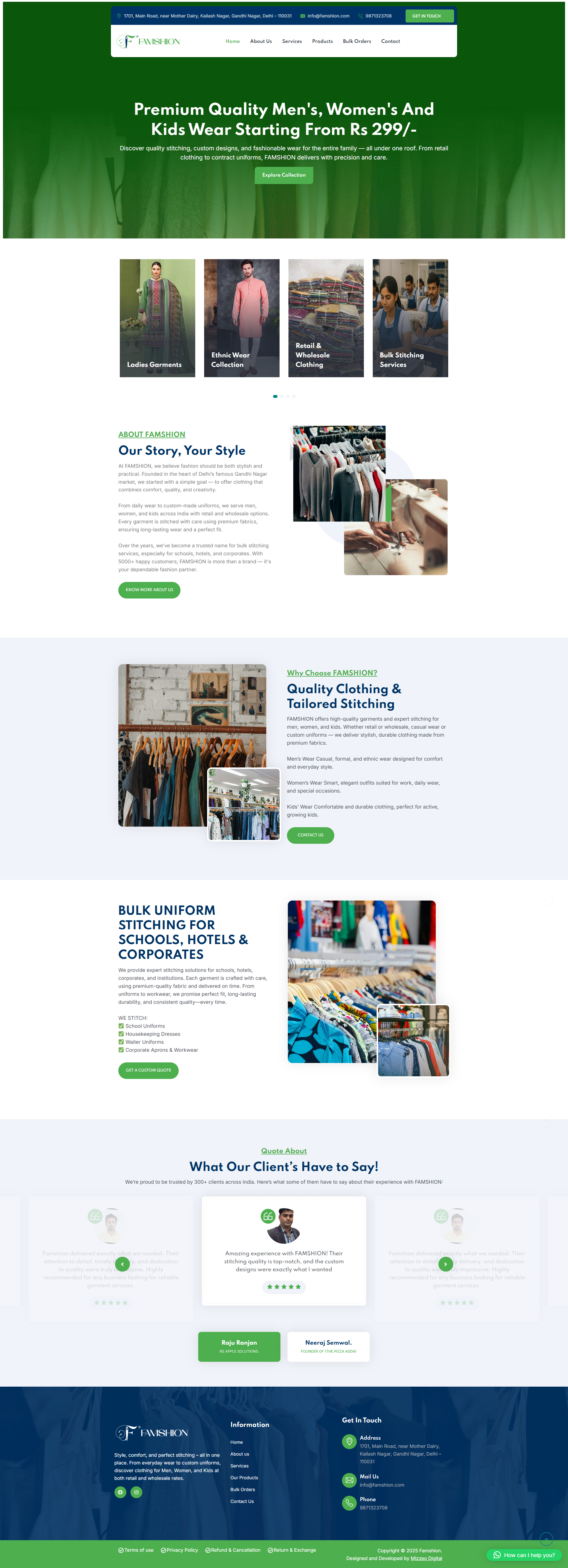 Famshion – Modern UI Design for Clothing Brand Website mizzeowork