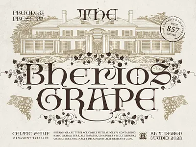 Bherios Grape Typeface design font fonts letteing typeface