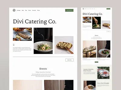 Catering Service Landingpage Design for Divi catering catering website cooking design divi event food hotel landing page restaurant service shop ui ux venue web design website wedding