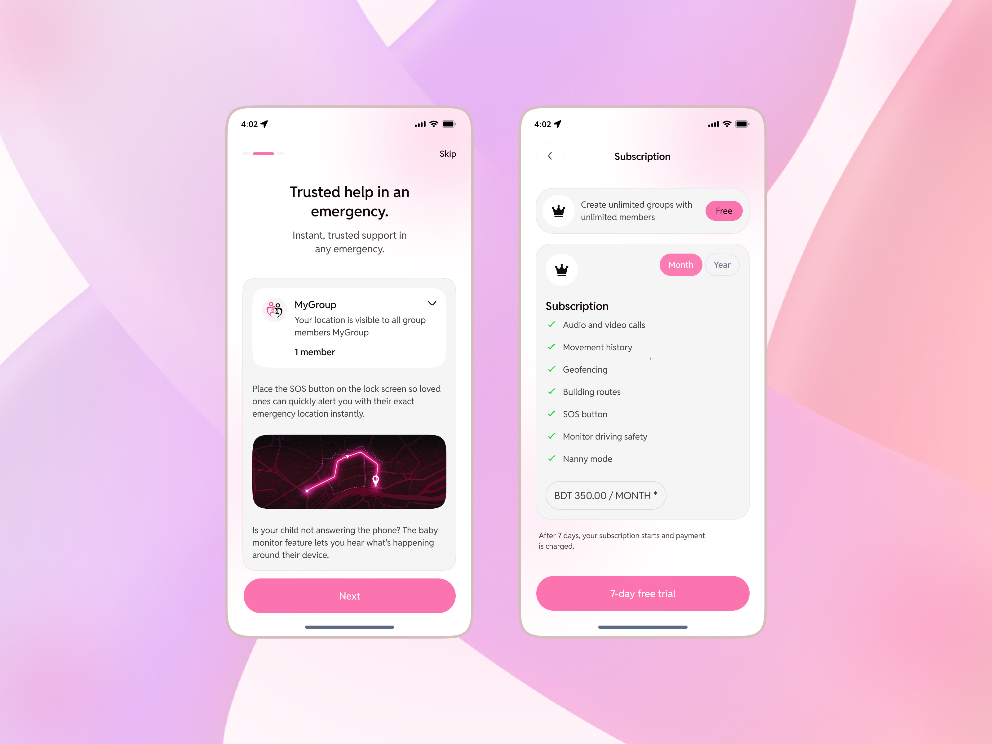 Real-Time Tracking Mobile App app design clean ui figma design ios location app location sharing mobile mobile app mobile app design mobile ui safety app tracking app ui ui design uiux user interface ux ux design