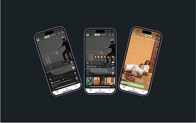 Home screen of a social media platform ui ux mobile home