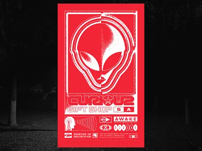 Visitor alien graphic design illustration logo poster typeface typography