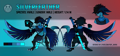 Avali Furry Fursona Reference Sheet alienfursona avali avalifursona avalirefsheet avianfursona foxy maria foxymaria furryartist opencommissions scififursona