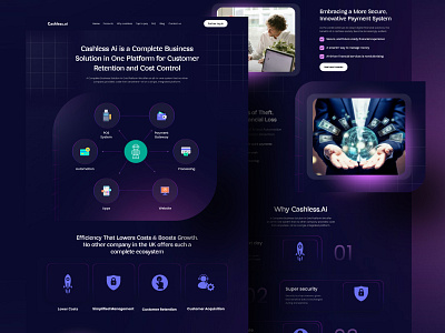 AI Landing Page / Homepage UI ai automation ai landing page ai web design ai website artificial intelligence black ui card clean design clean ui dashboard e commerce homepage homepage ui landing page landing page ui minimal ui ui ux web design
