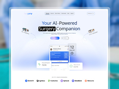 Medical Saas | Landing page doctor website healthapp healthtech landing page ui design patient website patientcare saas saas landing page