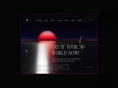 3D Design Web Page 🔴 3d aesthetic branding design designer graphic design recommendations typography ui ux webdesign