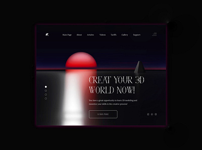 3D Design Web Page 🔴 3d aesthetic branding design designer graphic design recommendations typography ui ux webdesign
