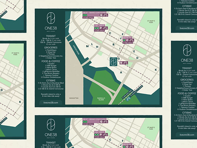 ONE 38 Neighborhood Map art direction branding character character design colorful design illustration logo procreate ui