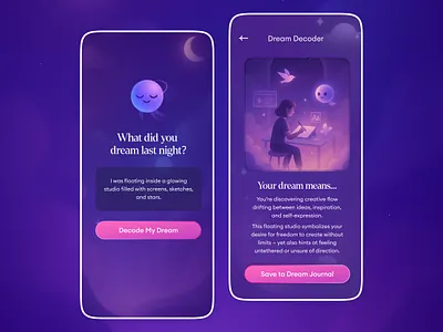 AI Dream Journal App ai app artificial intelligence chatgpt clearful daily diary journal diary illustration journal journaling journey log mood mental health mindfulness mobile my diary product design prompt ui ux
